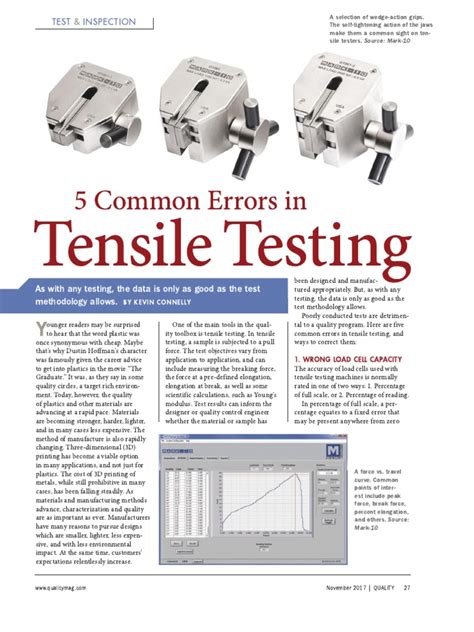 5 Common Errors in Tensile Testing 